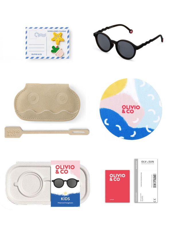 Olivio&Co Children's Sunglasses Kids 3-5 years, Oval Black