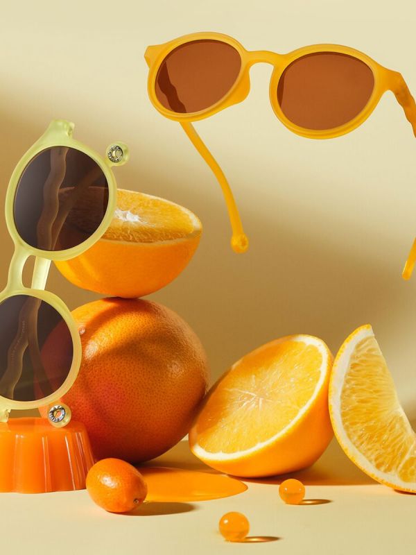 Olivio&Co Children's Sunglasses Kids 3-5 years, Oval Grapefruit Pink