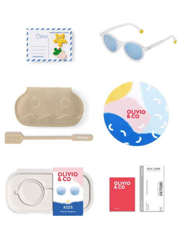 Olivio&Co Children's Sunglasses Kids 3-5 years, Oval Jellyfish White