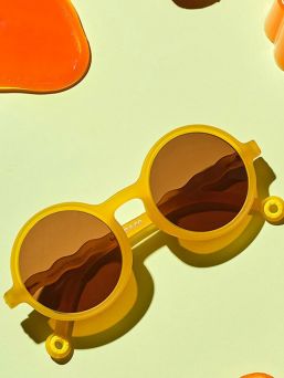 Olivio&Co Children's Sunglasses Kids 3-5 years, Round Citrus Yellow