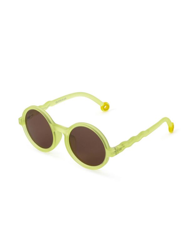 Olivio&Co Children's Sunglasses Kids 3-5 years, Round Lime Green
