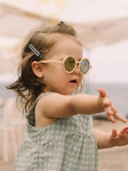 Olivio&Co Children's Sunglasses Kids 3-5 years, Round Sand Beige