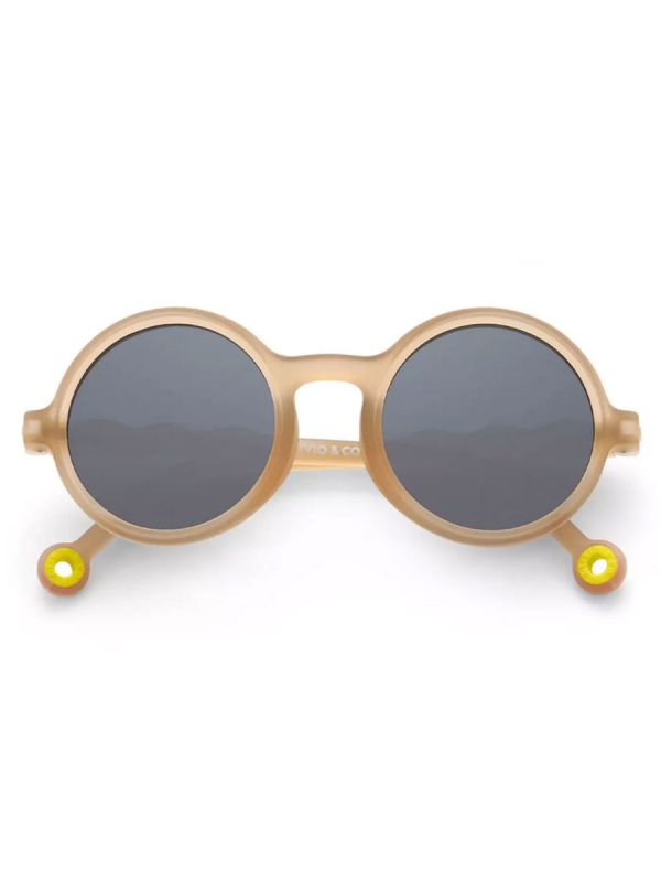 Olivio&Co Children's Sunglasses Kids 3-5 years, Round Sand Beige
