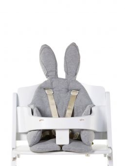 Adorable Childhome Highchair Seat Cushion with Bunny Ear. Perfect for a high chair and also suitable for sitters, prams and strollers. Seat belt holes in the seat cushion.  