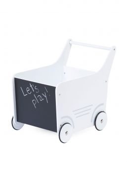 Childhome wooden baby walker. This beautiful wooden stroller is the perfect place to store your little one’s favourite toys.