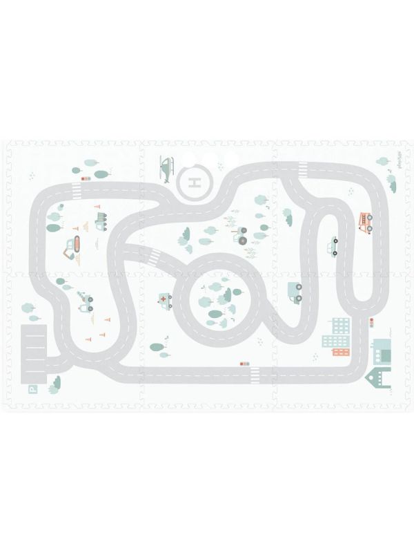 Puzzle mat - EEVAA Road 120 x180 cm - 6 pieces