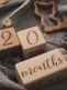 Wooden age blocks for baby photography. The blocks tell in the photo the child's age in delightful way.