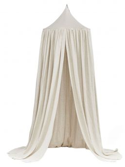 Linen muslin bed canopy 50, natural