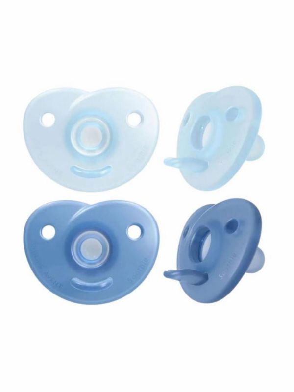 Philips Avent - Curved Soothie pacifier 0–6 mth, Blue