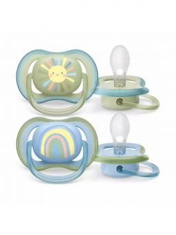 Philips Avent - Ultra Air pacifier 0-6mth, blue/sage