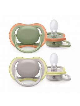 Philips Avent - Ultra Air pacifier 6-18mth, grey/green