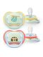 Glow-in-the-dark Ultra Air Night pacifier 0–6 months 2pcs, light blue/mint