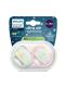 Glow-in-the-dark Ultra Air Night pacifier 6-18 months 2pcs, lila/pink