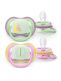 Glow-in-the-dark Ultra Air Night pacifier 6-18 months 2pcs, lila/pink
