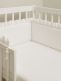 Cot bumper protector with ruffle 360cm, white