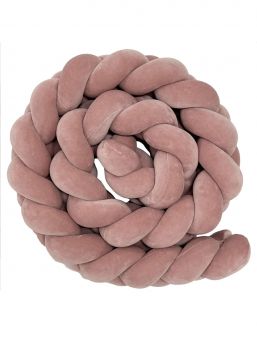 Cot edge protection 360cm, antique pink