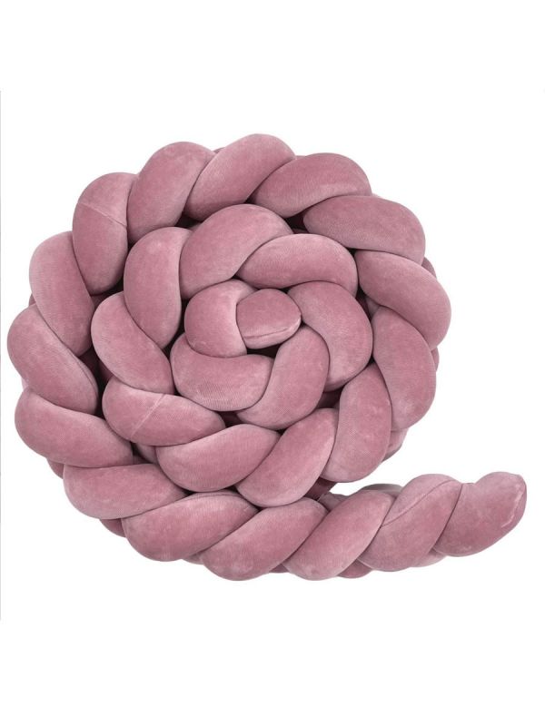 Cot edge protection 360cm, dirty pink