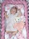 Cot edge protection 360cm, dirty pink