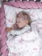 Cot edge protection 360cm, dirty pink