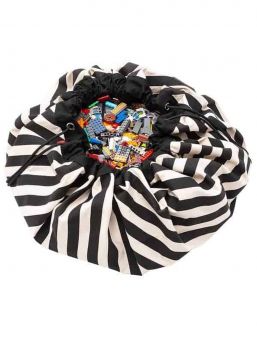 Play & Go play mat/ toy bag, Stripes Black