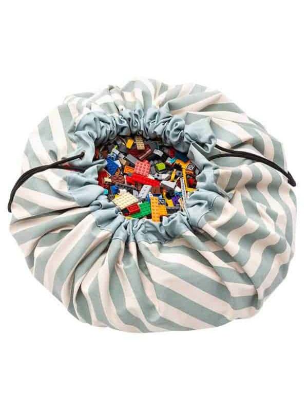 Play & Go play mat/ toy bag, Stripes Green