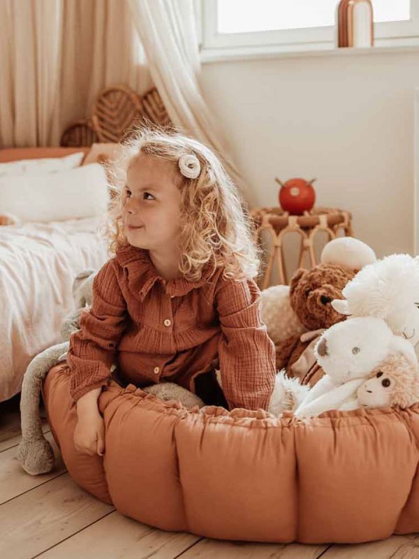 Play&Go Play mat Organic soft Bloom, Tawny Brown