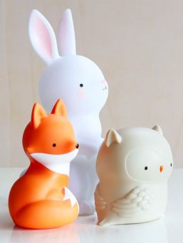 Super cute mini A LITTLE LOVELY COMPANY owl night light for kidsroom.