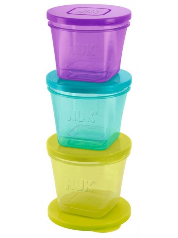 NUK Fresh Foods puree jars are ideal with homemade purees. They are easy to fill and store in the fridge or freezer.