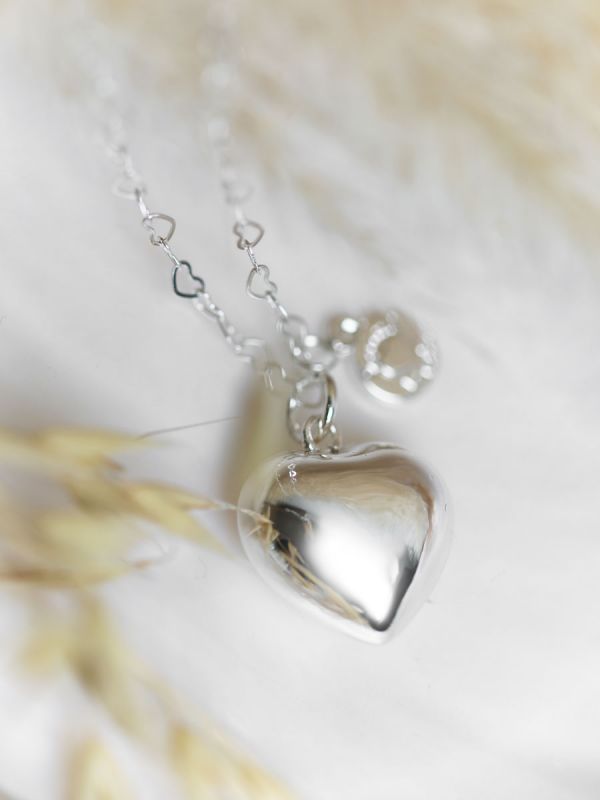 Bola for mom to be, babybell Heart Chain Silver | PROUD MAMA