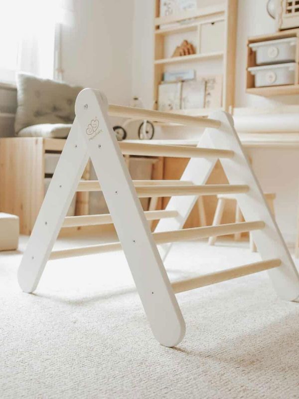 Wooden montessori ladder, Light white