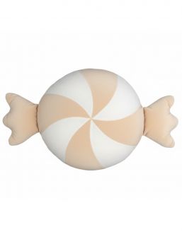 Round Candy cane pillow 55cm, beige