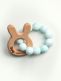Bunny Ear Teether (marble turquoise)
