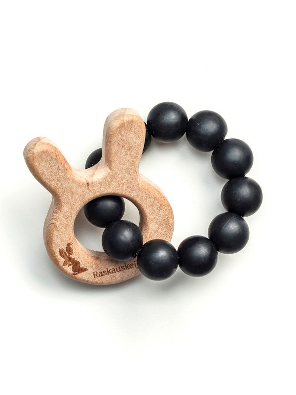 Bunny Ear Teether (black)