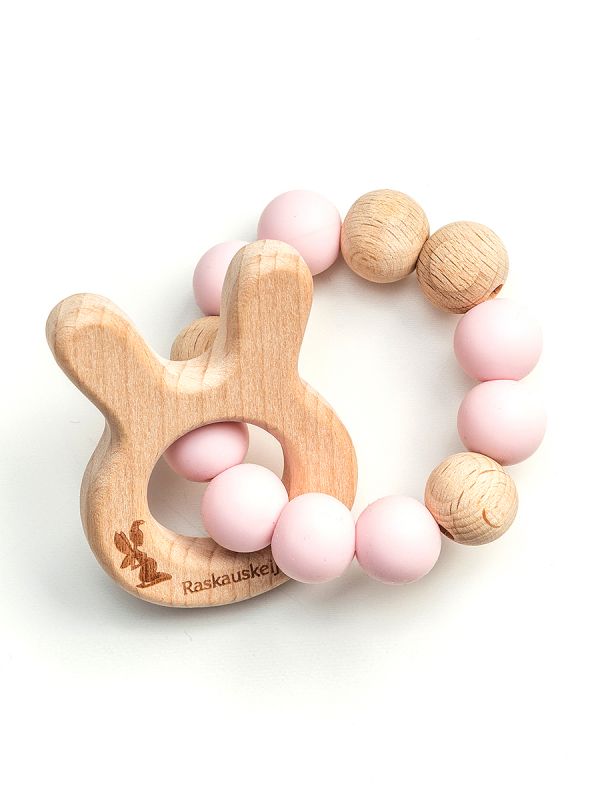 Bunny Ear Teether (nature rosa-wood)