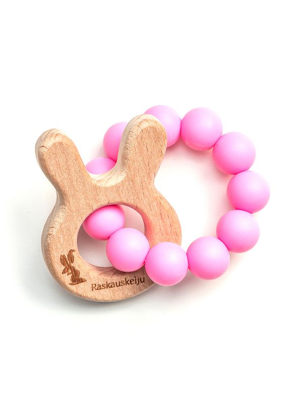 Bunny Ear Teether (fresh pink)