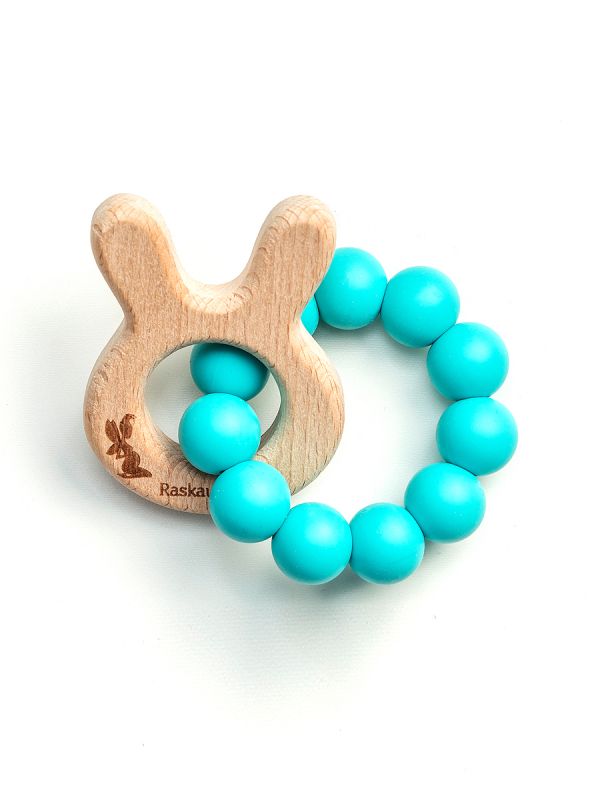 Bunny Ear Teether (turquoise)