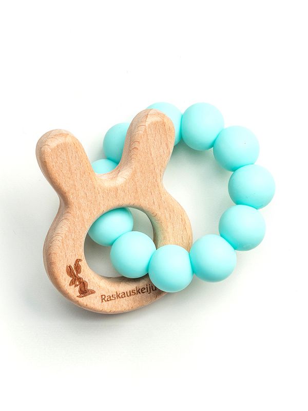 Bunny Ear Teether (light turquoise)