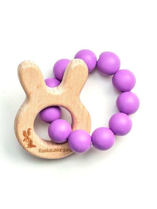 Bunny Ear Teether (purple)
