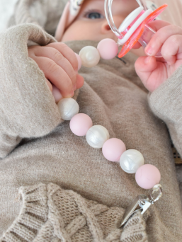 Pacifier holder (rosa-pearl)