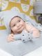 Hippo rattle for baby (grey)
