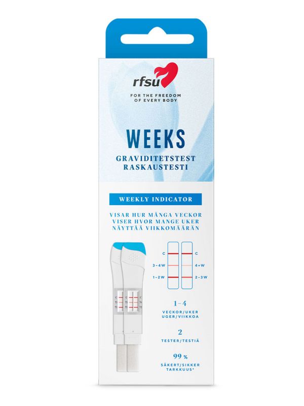 RFSU Weeks Pregnancy Test 2pc – Shows the duration of pregnancy in weeks