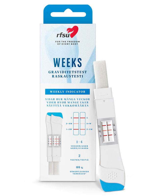 RFSU Weeks Pregnancy Test 2pc – Shows the duration of pregnancy in weeks