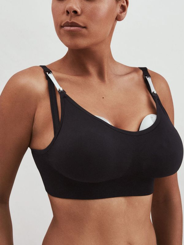 Elvie Pump Double hands free. The world’s first silent wearable breast pump. Fits in your bra, and your life. No tubes. No wires. No noise.