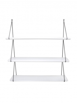 Beautiful Babou 3 shelve that is really easy to install. A spectacular detail of home furnishings in the office or in the kidsroom.  Easy to install: Attach the screws and hang the shelves to the clips.  A safe choice for the kid's room as wooden shelves are painted with water-borne paint.