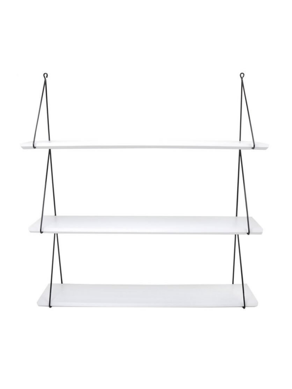 Beautiful Babou 3 shelve that is really easy to install. A spectacular detail of home furnishings in the office or in the kidsroom.  Easy to install: Attach the screws and hang the shelves to the clips.  A safe choice for the kid's room as wooden shelves are painted with water-borne paint.