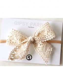 Bow headband Muslin collection (rustic lace) | HAPPYPARROT