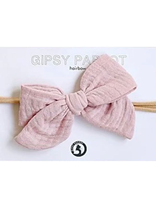 Bow headband Muslin collection, old rose
