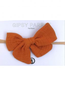 HAPPYPARROT - bow headband Muslin - orange