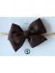 Bow headband Muslin collection, dark chocolate