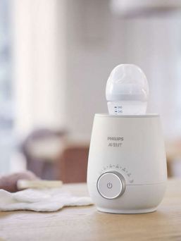 AVENT fastest electric bottle warmer. For days when you're rushed off your feet, this Philips Avent baby bottle warmer warms your milk quickly and evenly in just 3 minutes.